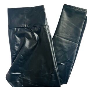 Yahoo Black Faux Leather Leggings